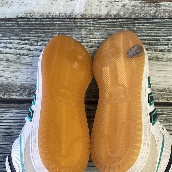 Adidas Junior Top Ten RB J White High-Top Sneakers w/Blue & Green Stripes Sz 6.5 - Picture 7 of 10